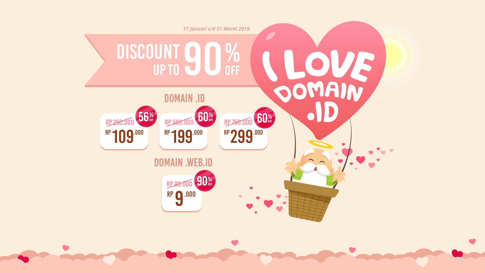 Promo Special Domain .id & web.id Murah Durasi Setahun dari Dewaweb (Discount up to 90% OFF)